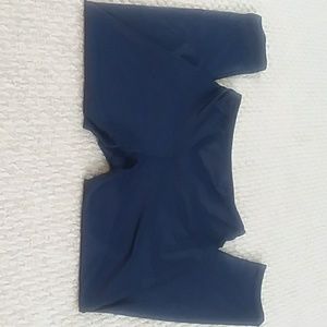 Women's 90 degree wet look navy capri